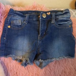 Little girls denim shorts 4